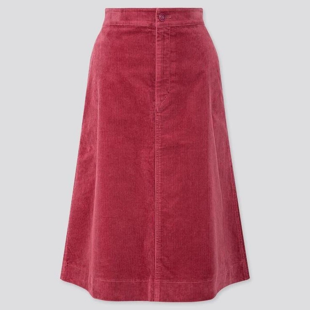 Uniqlo Magenta A-Line Midi Skirt
